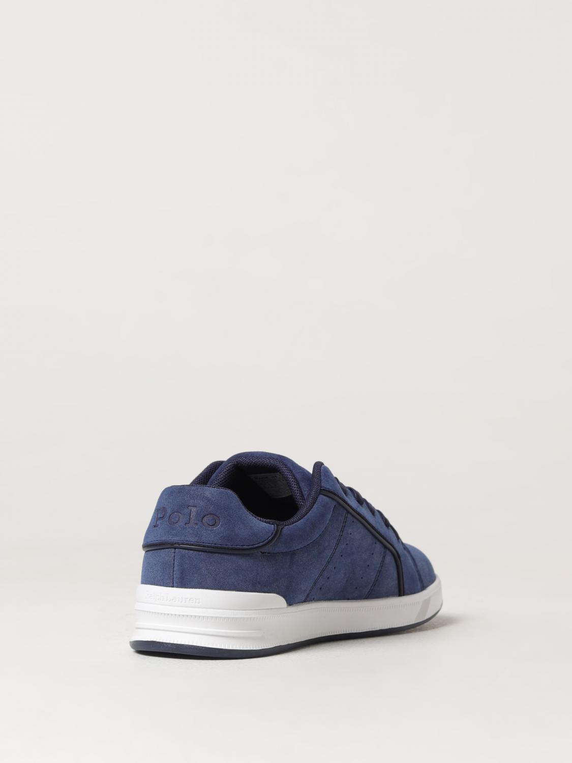 POLO RALPH LAUREN SNEAKERS: Sneakers Polo Ralph Lauren in camoscio sintetico con logo ricamato , Blue - Img 3