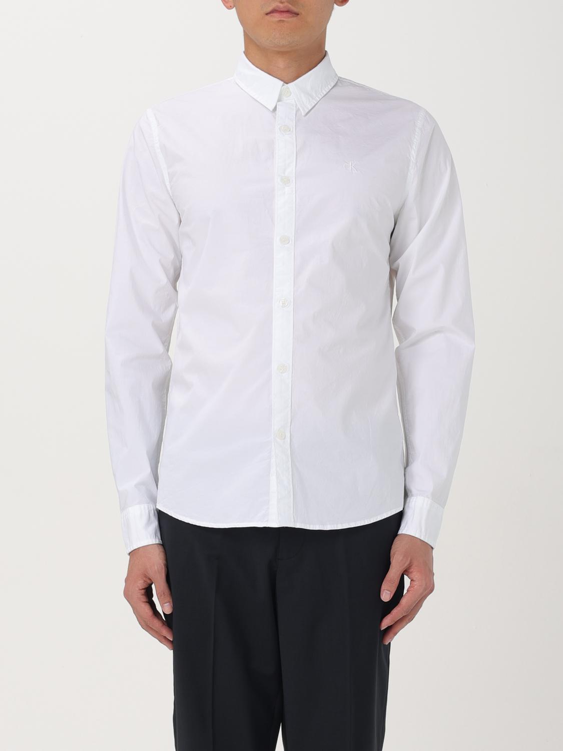 Calvin klein mandarin collar shirt online