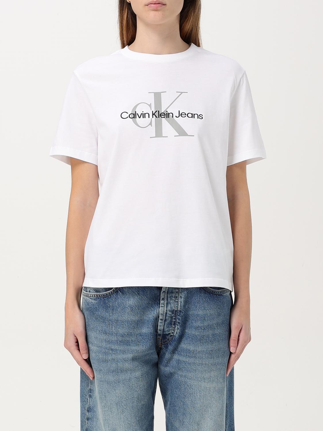 CALVIN KLEIN JEANS T-SHIRT: T-shirt woman Calvin Klein Jeans, White - Img 1