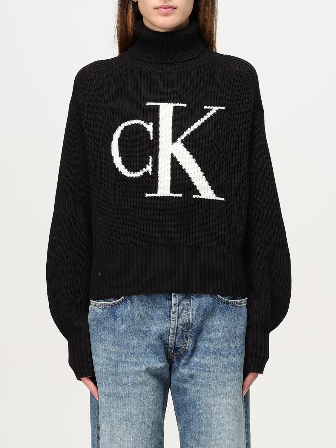 CALVIN KLEIN JEANS MAGLIA: Pullover Calvin Klein Jeans in cotone organico , Nero - Img 1