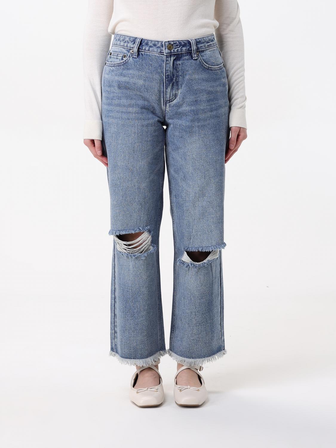 デニム・ジーパン Michael Kors Woman Jeans Denim MF4905RFAU 913 Distressed Denim Jeans | Michael Kors [US]