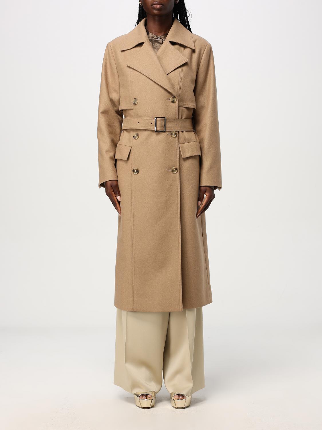 BOSS TRENCH: Trench Boss in lana , Beige - Img 1