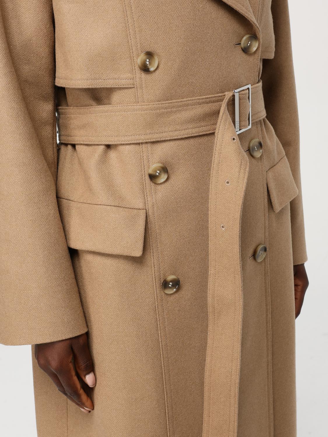 BOSS TRENCH: Trench Boss in lana , Beige - Img 4