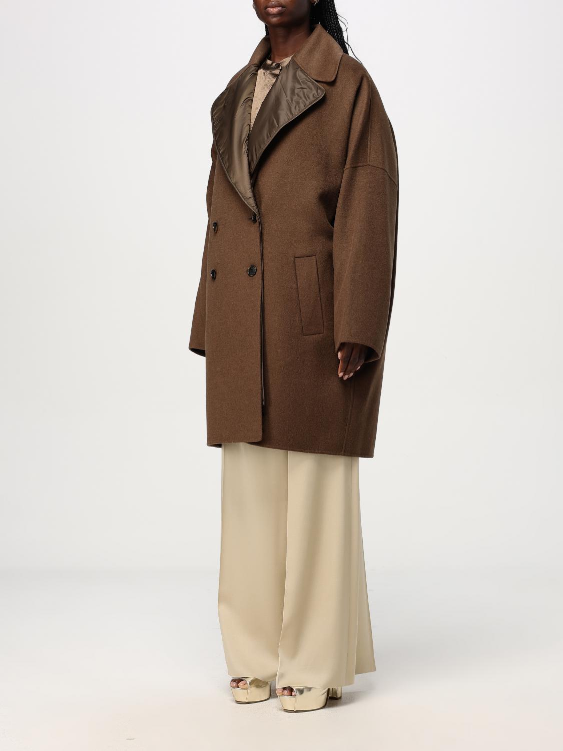 BOSS COAT: Coat woman Boss, Brown - Img 3