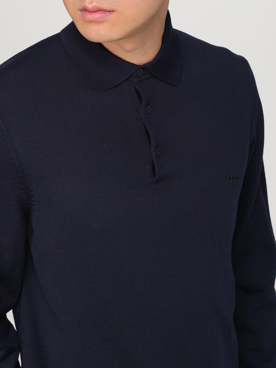 BOSS MAGLIA: Polo Boss in lana vergine , Blue - Img 3