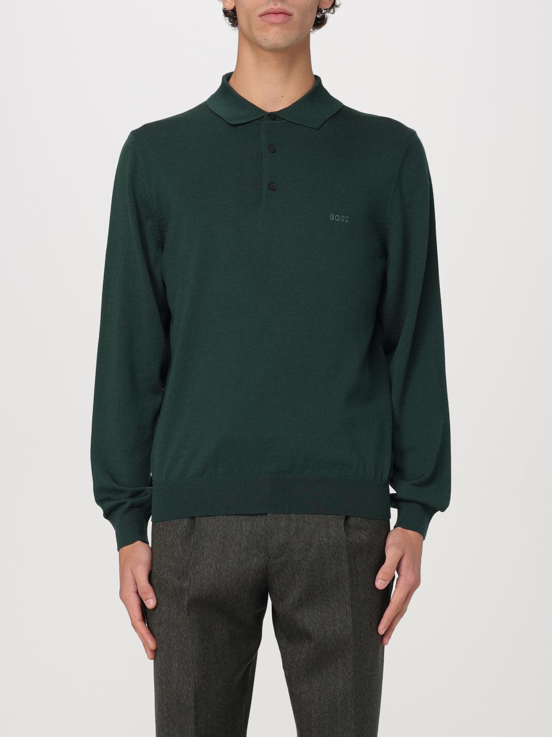 BOSS SWEATER: Sweater men Boss, Green - Img 1