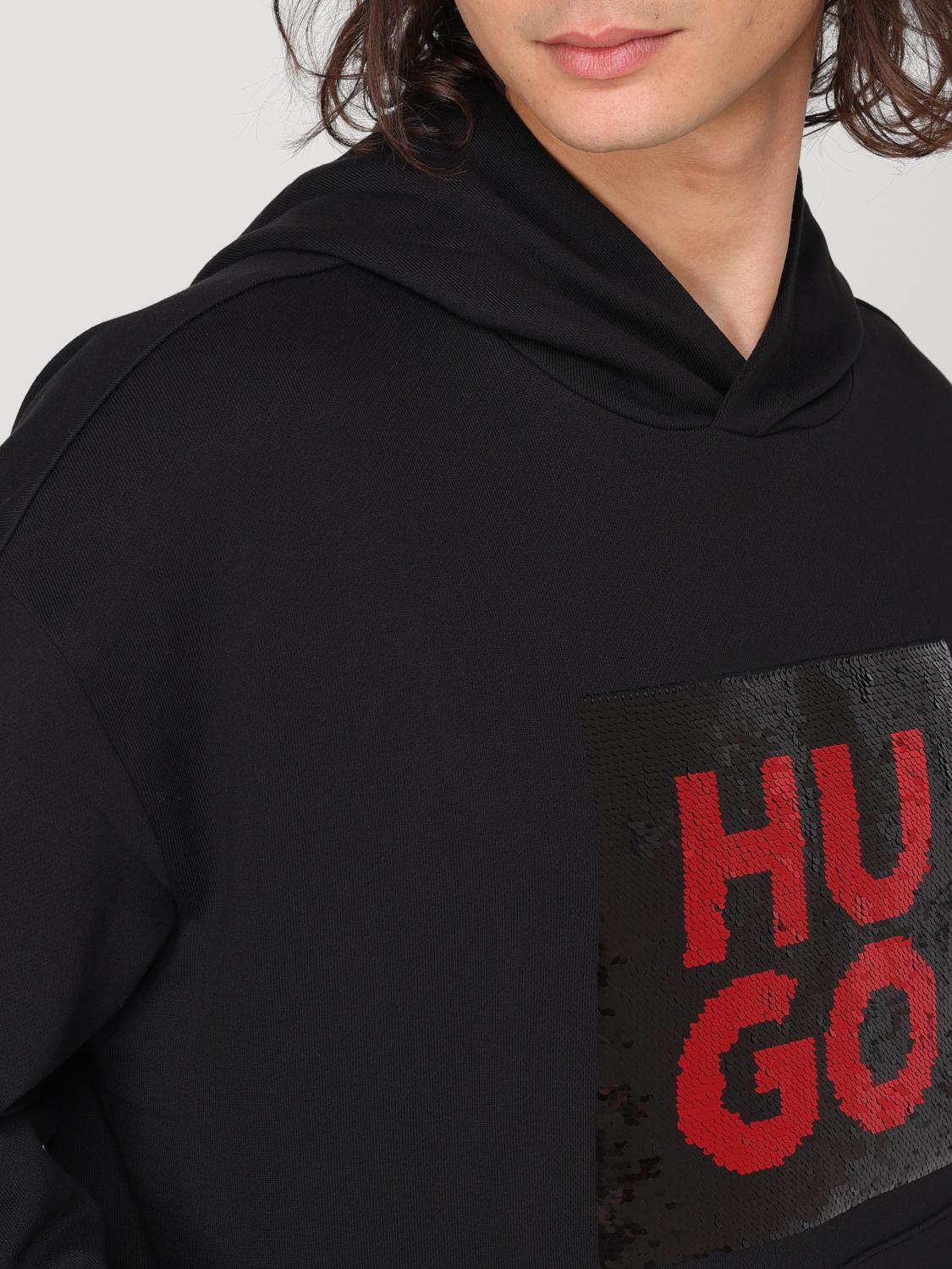 HUGO SWEATSHIRT: Sweatshirt men Hugo, Black - Img 3