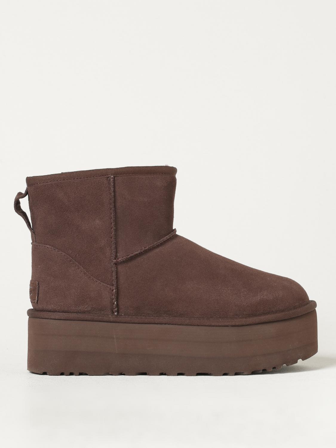 UGG BOTTINES PLATES: Chaussures femme UGG, Marron - Img 1