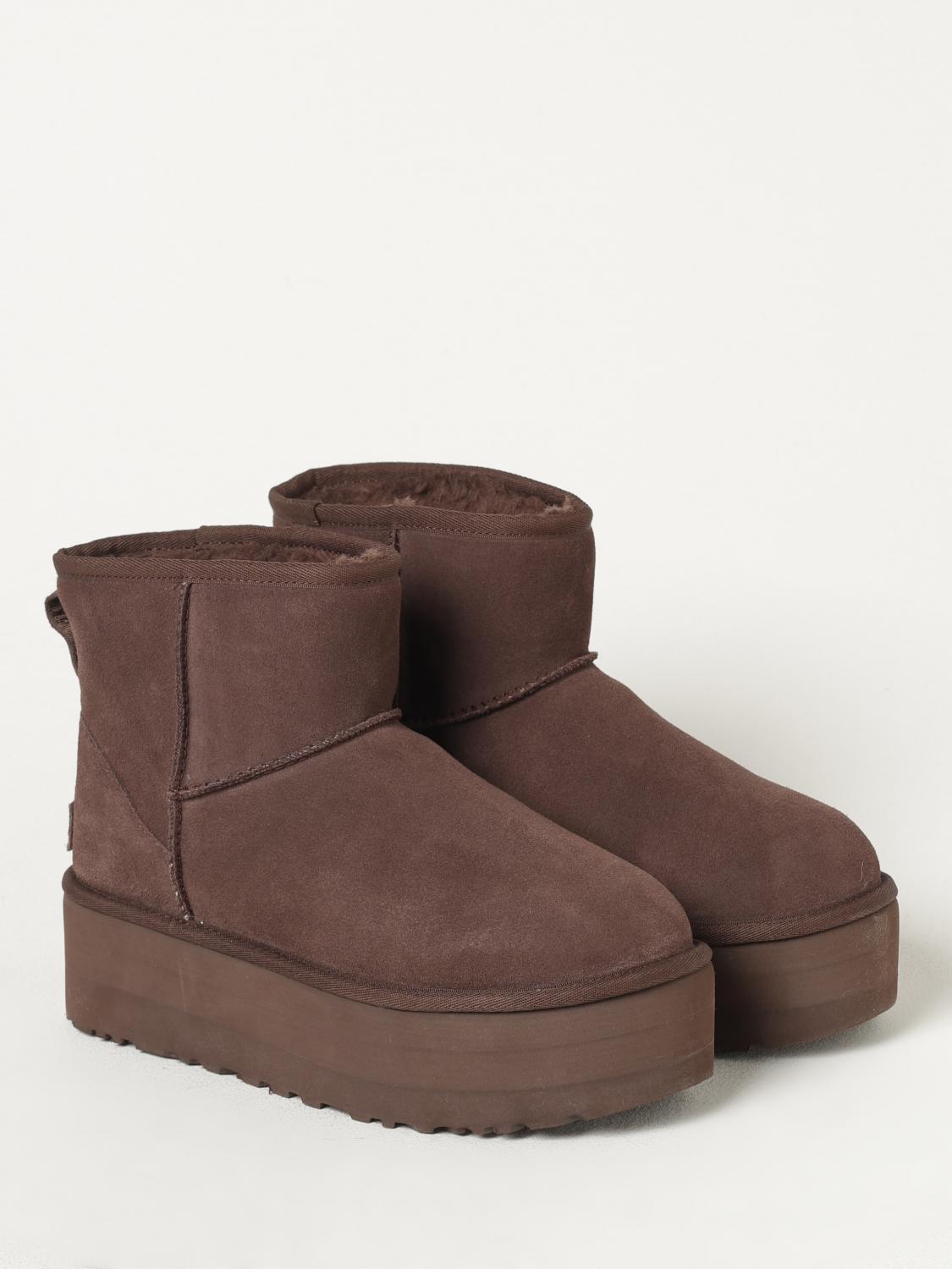 UGG FLAT ANKLE BOOTS: Shoes woman UGG, Brown - Img 2