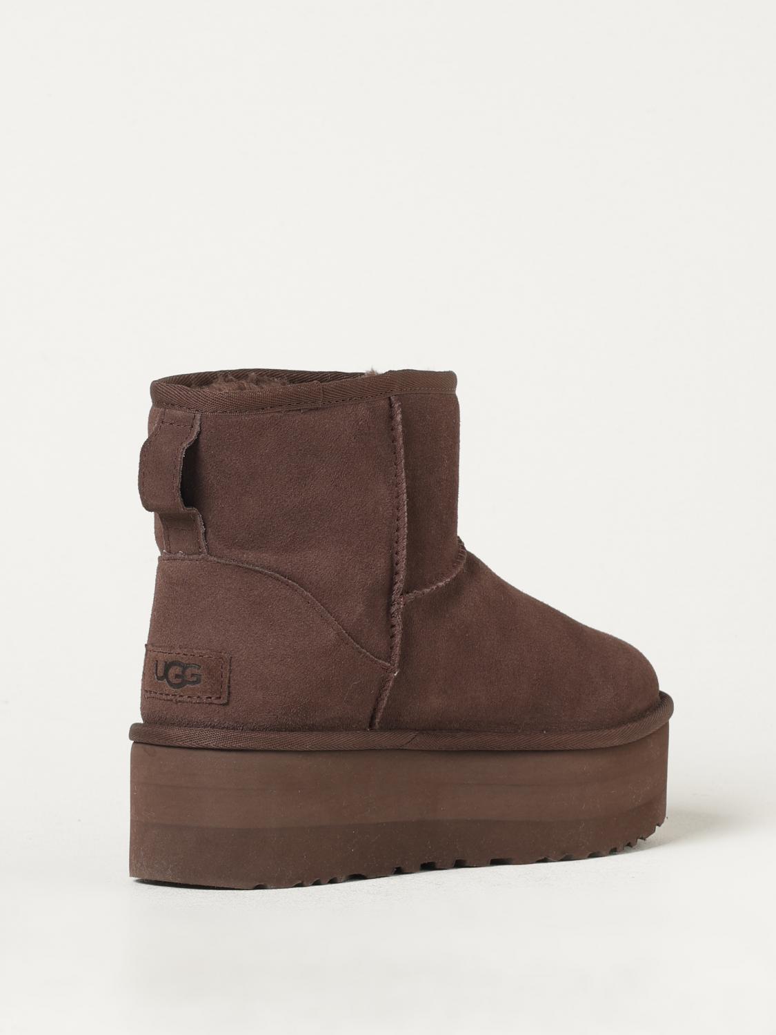 UGG BOTTINES PLATES: Chaussures femme UGG, Marron - Img 3