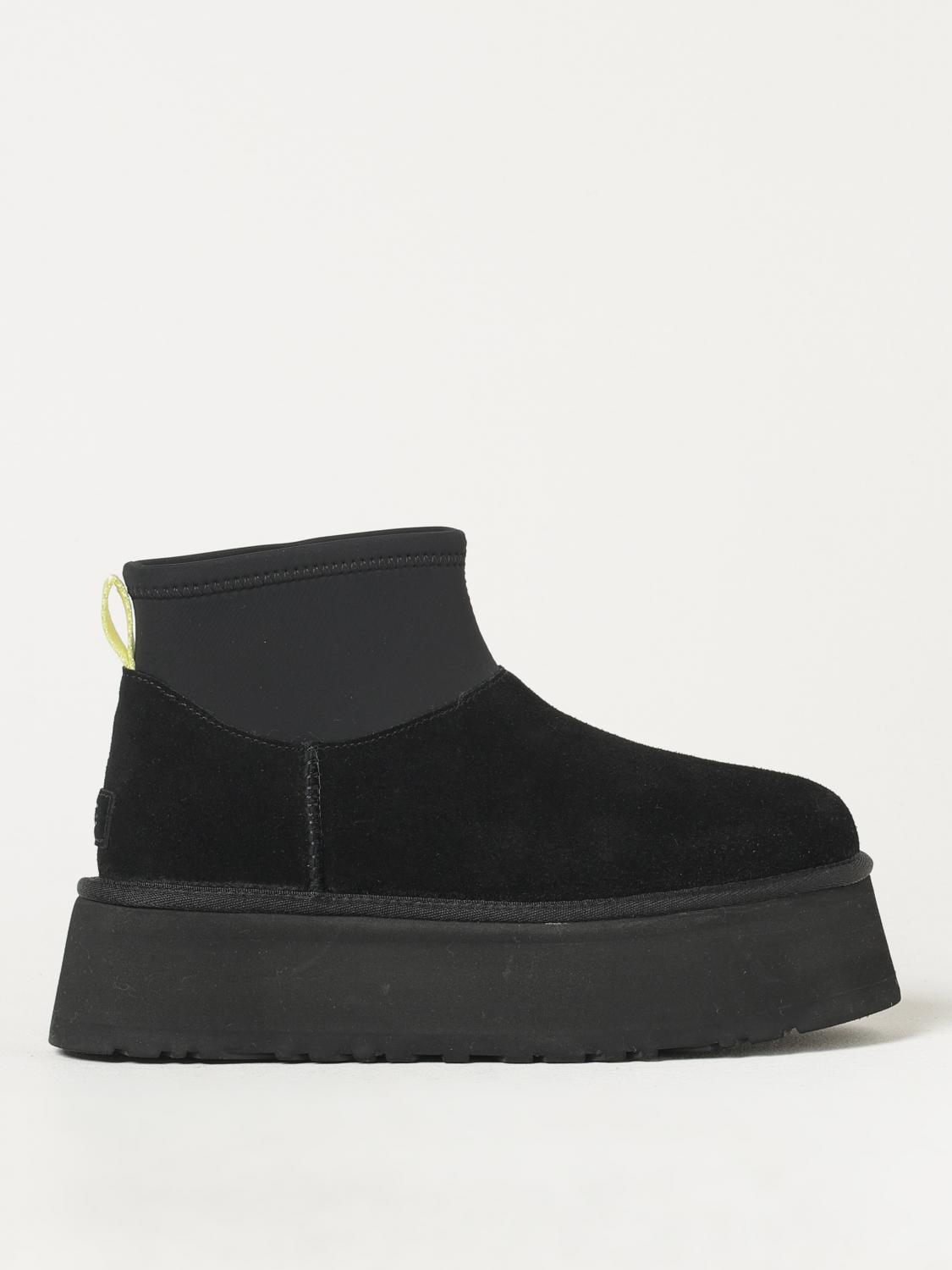 UGG FLAT ANKLE BOOTS: Shoes woman UGG, Black - Img 1