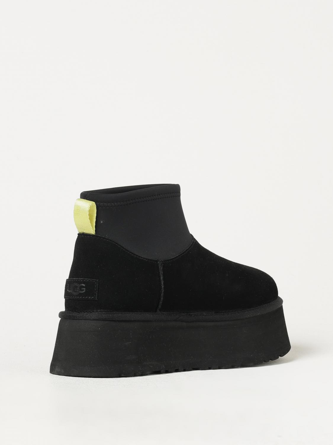 UGG FLAT ANKLE BOOTS: Shoes woman UGG, Black - Img 3