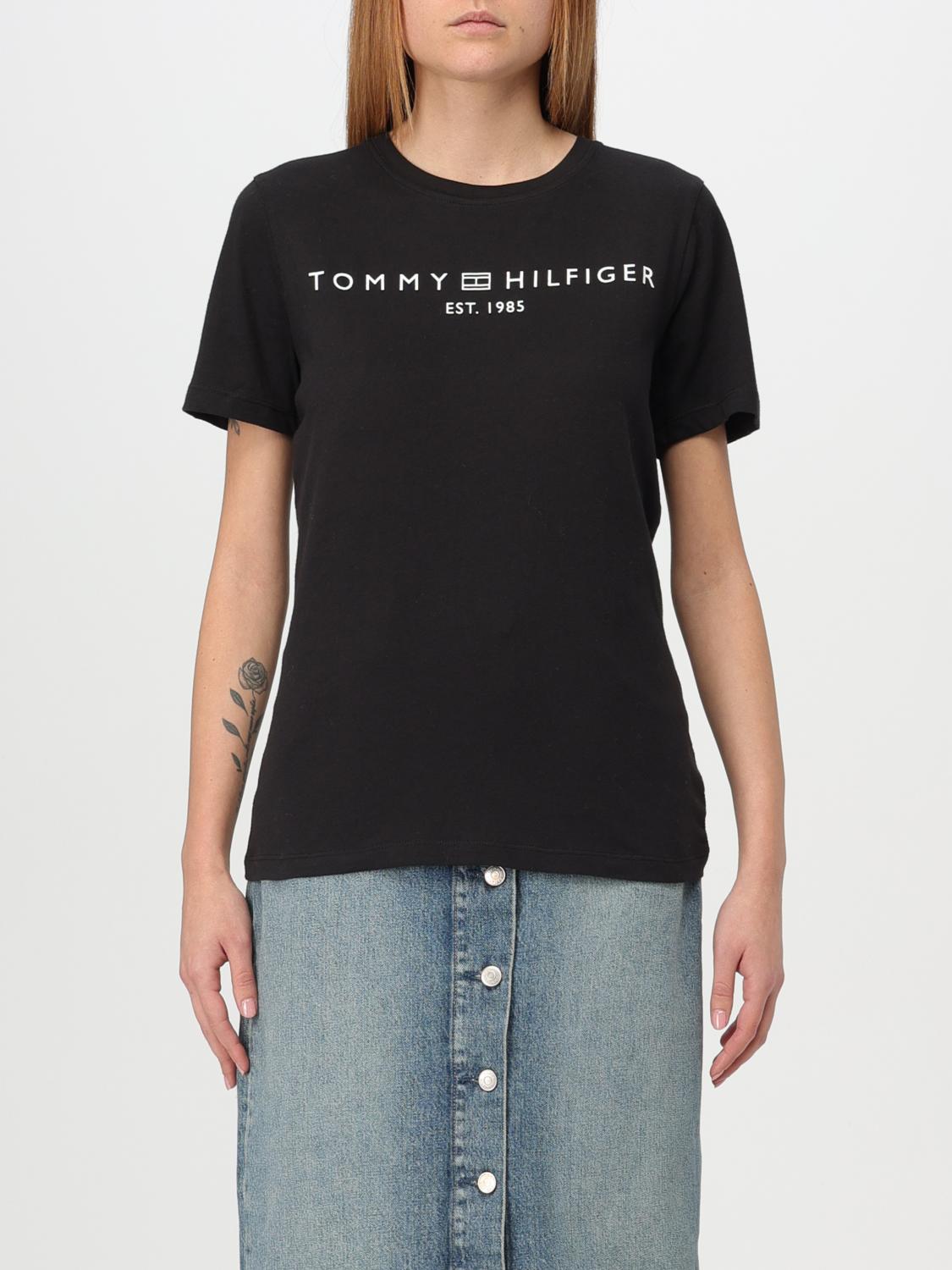 TOMMY HILFIGER T-SHIRT: T-shirt woman Tommy Hilfiger, Black - Img 1