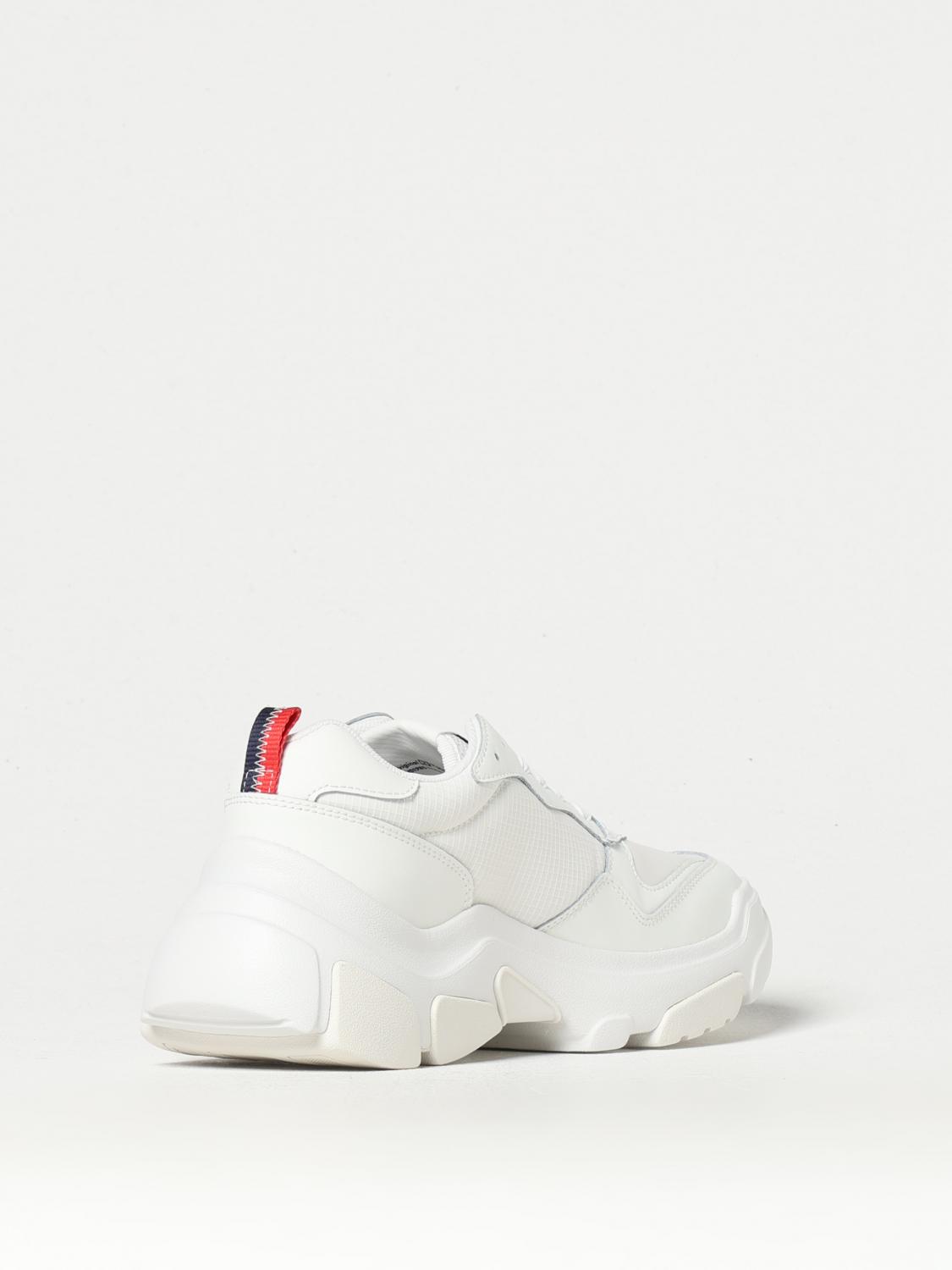 TOMMY JEANS SNEAKERS: Sneakers Tommy Jeans in pelle e mesh , Bianco - Img 3