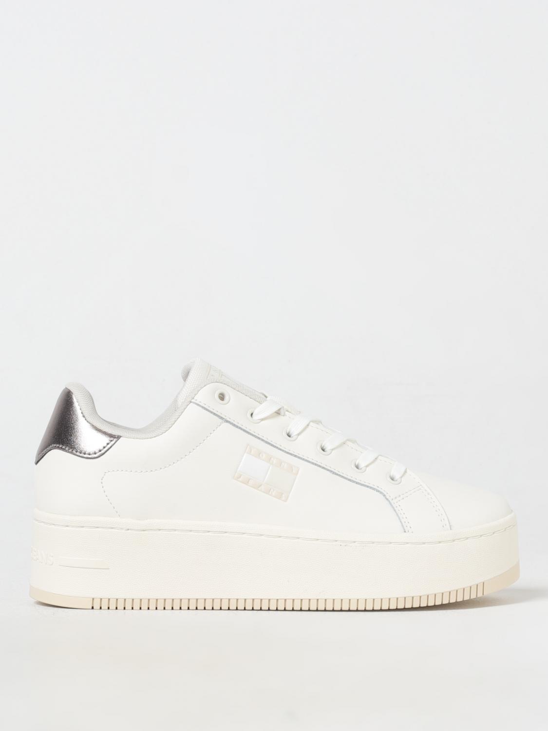 TOMMY JEANS SNEAKERS: Sneakers Tommy Jeans in pelle , Bianco - Img 1