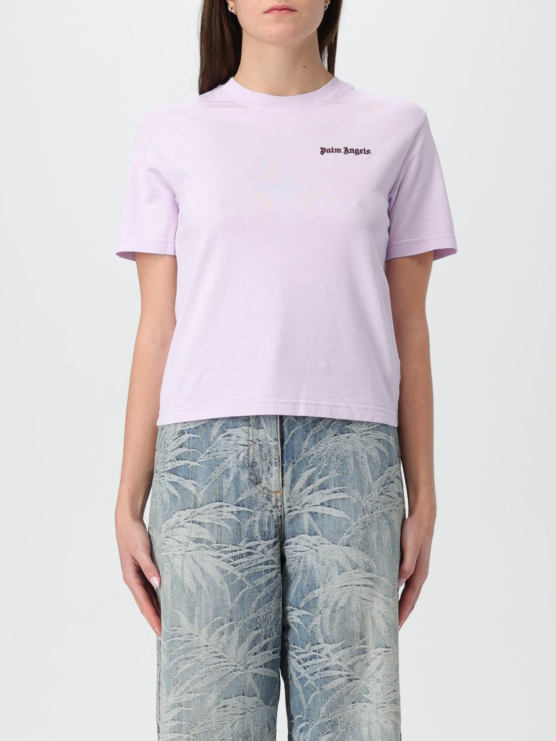 PALM ANGELS T-SHIRT: T-shirt woman Palm Angels, Lilac - Img 1