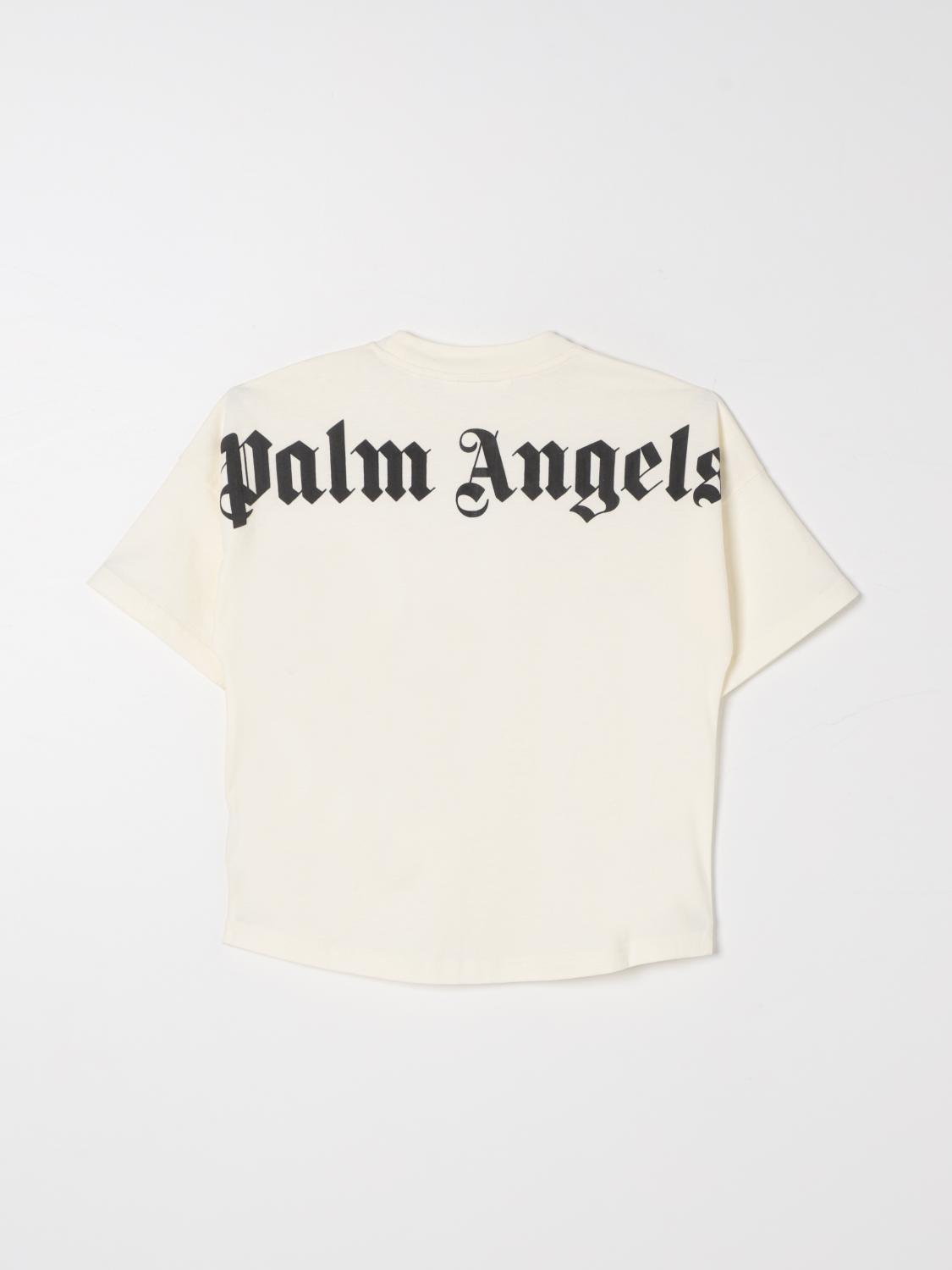 PALM ANGELS 티셔츠: 티셔츠 남아 Palm Angels Kids, 옐로우 크림 - Img 2