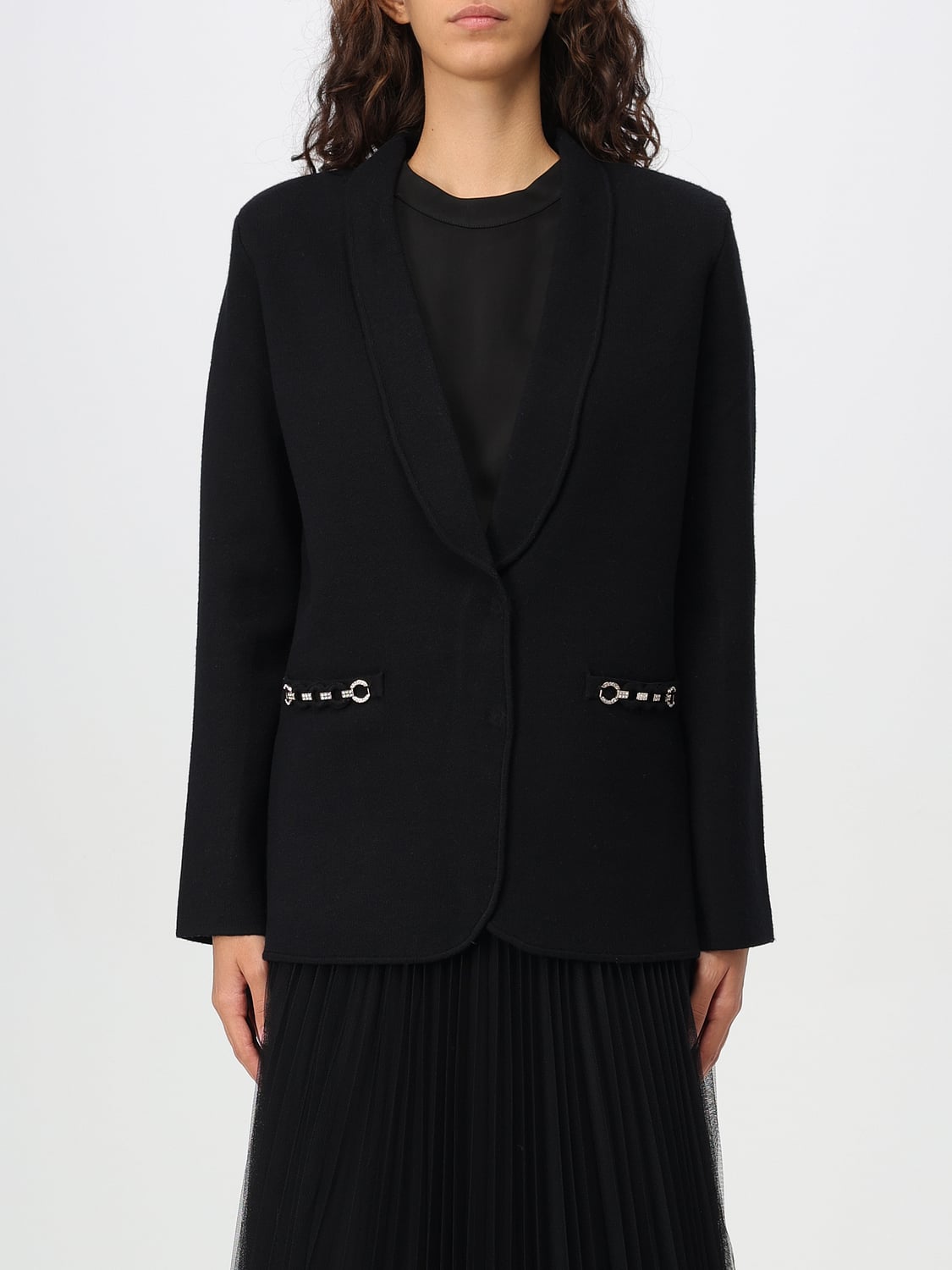 TWINSET AMERICANA: Americana mujer Twinset, Negro - Img 1