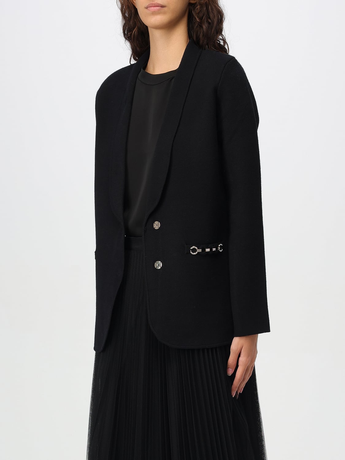 TWINSET AMERICANA: Americana mujer Twinset, Negro - Img 3