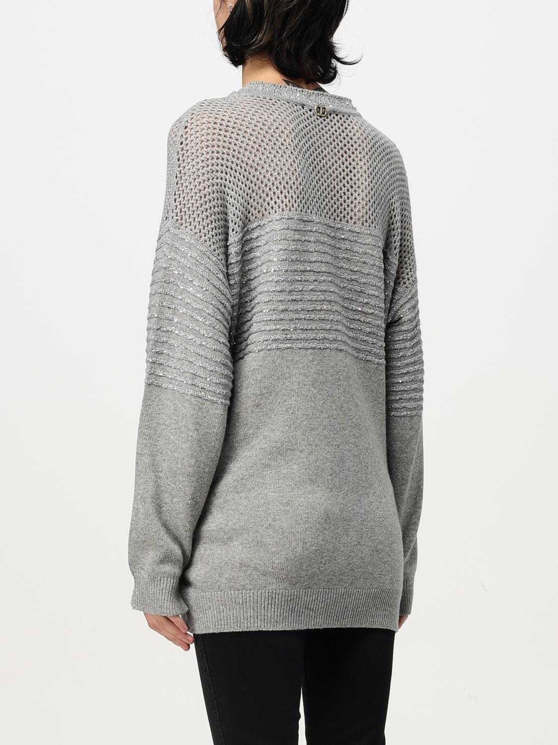 TWINSET MAGLIA: Pullover Twinset in misto lana , Grigio - Img 2