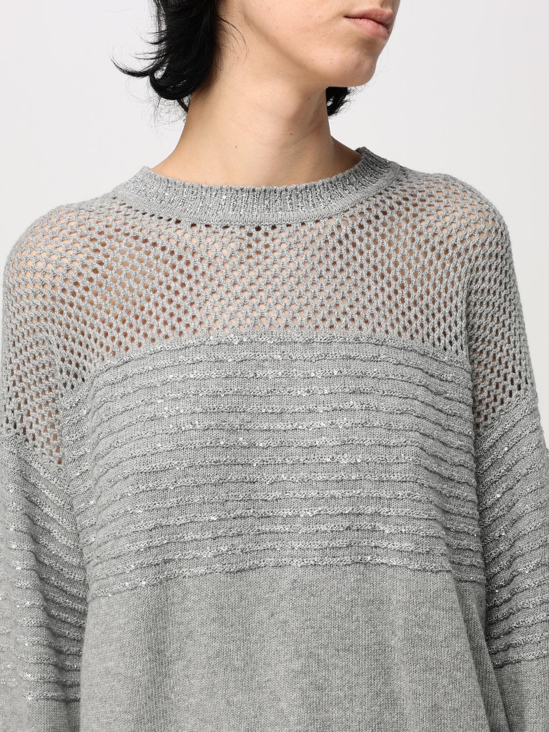 TWINSET MAGLIA: Pullover Twinset in misto lana , Grigio - Img 3