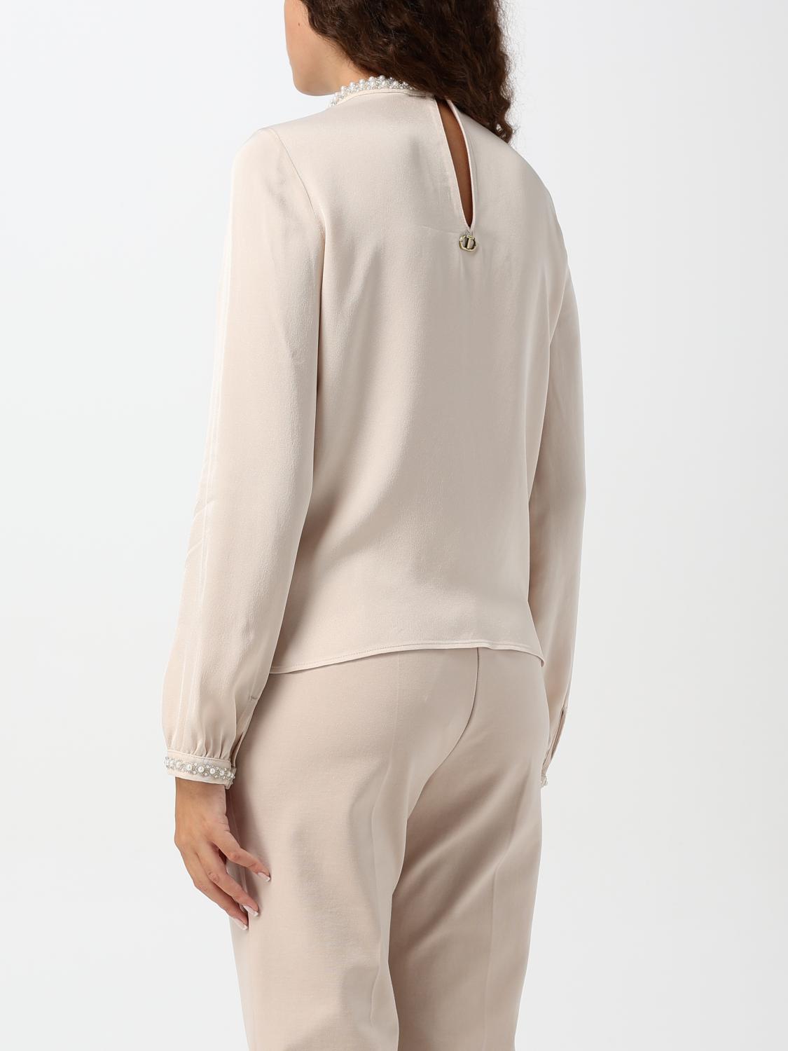 TWINSET TOP: Blusa Twinset in viscosa , Crema - Img 2