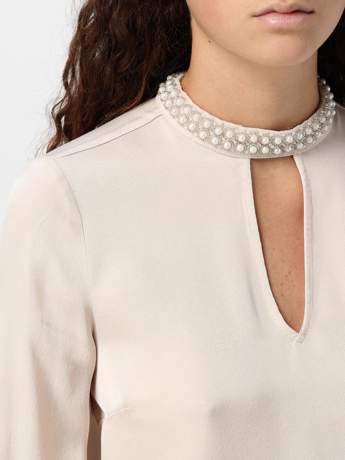 TWINSET TOP: Blusa Twinset in viscosa , Crema - Img 3