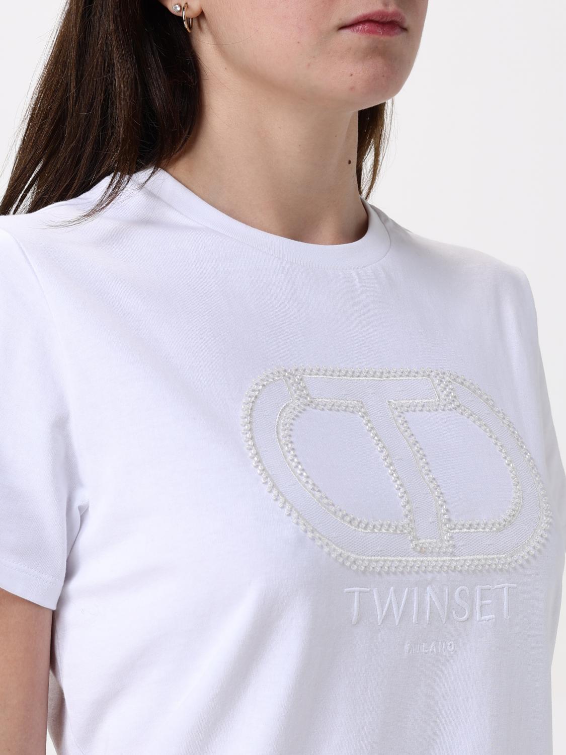 TWINSET T-SHIRT: T-shirt woman Twinset, White - Img 3