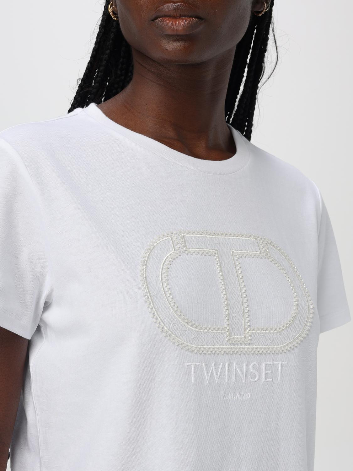 TWINSET T-SHIRT: T-shirt woman Twinset, White - Img 4