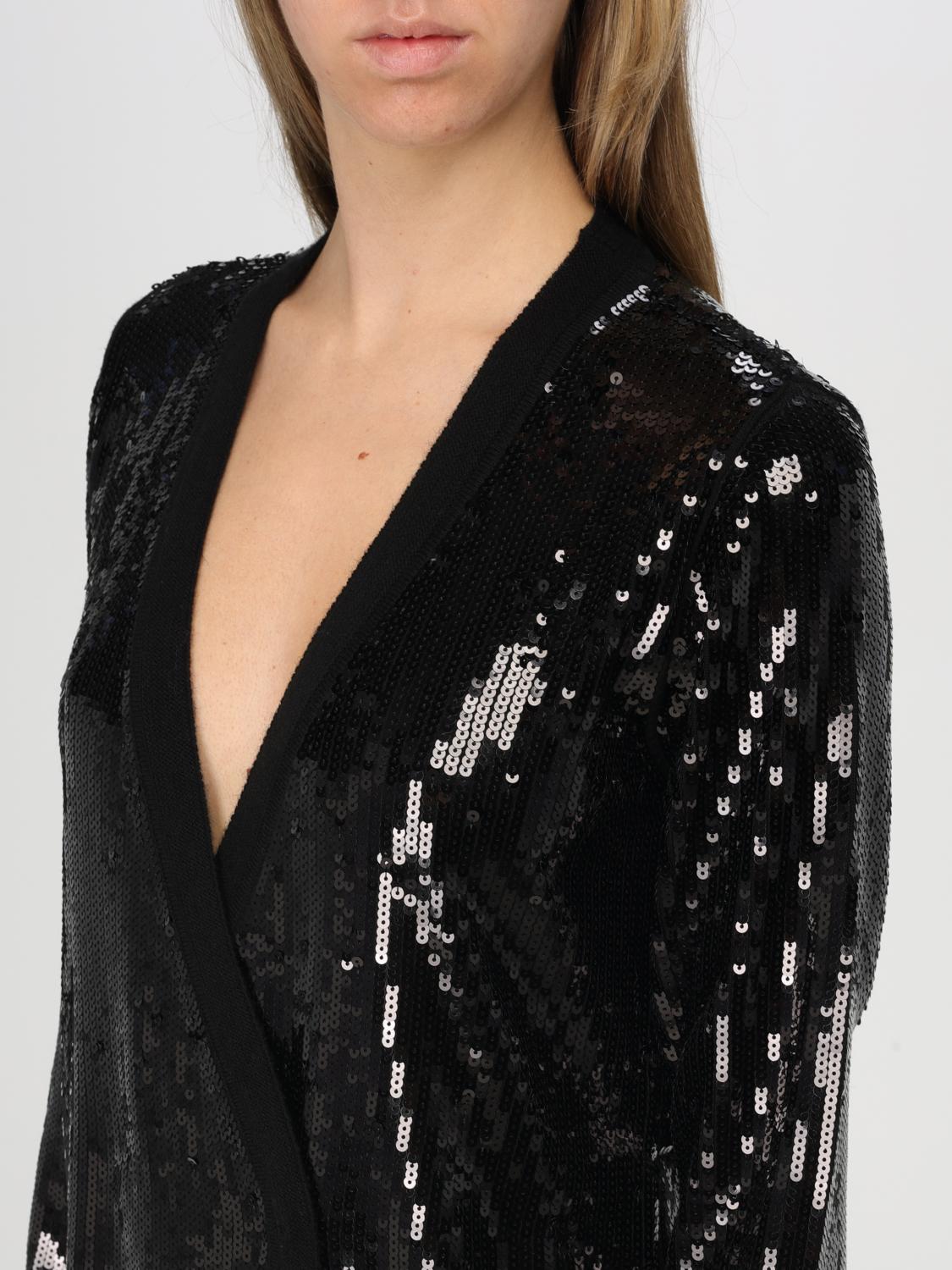 TWINSET CARDIGAN: Twinset sequined fabric cardigan, Black - Img 3