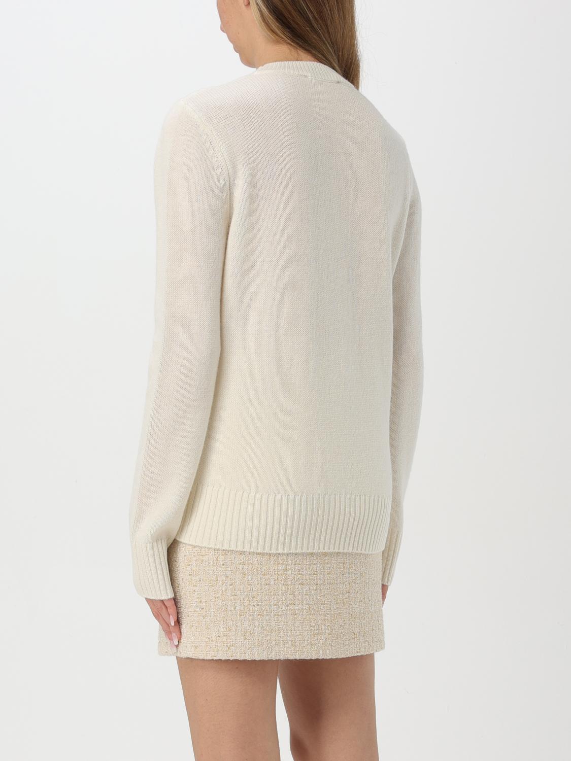 TWINSET MAGLIA: Pullover Twinset in lana con logo , Crema - Img 2