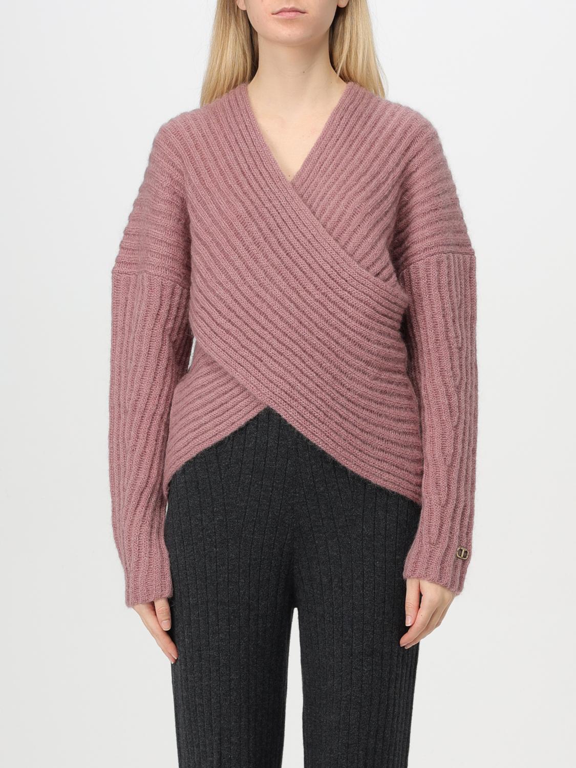 TWINSET MAGLIA: Pullover Twinset in misto lana , Rosa - Img 1