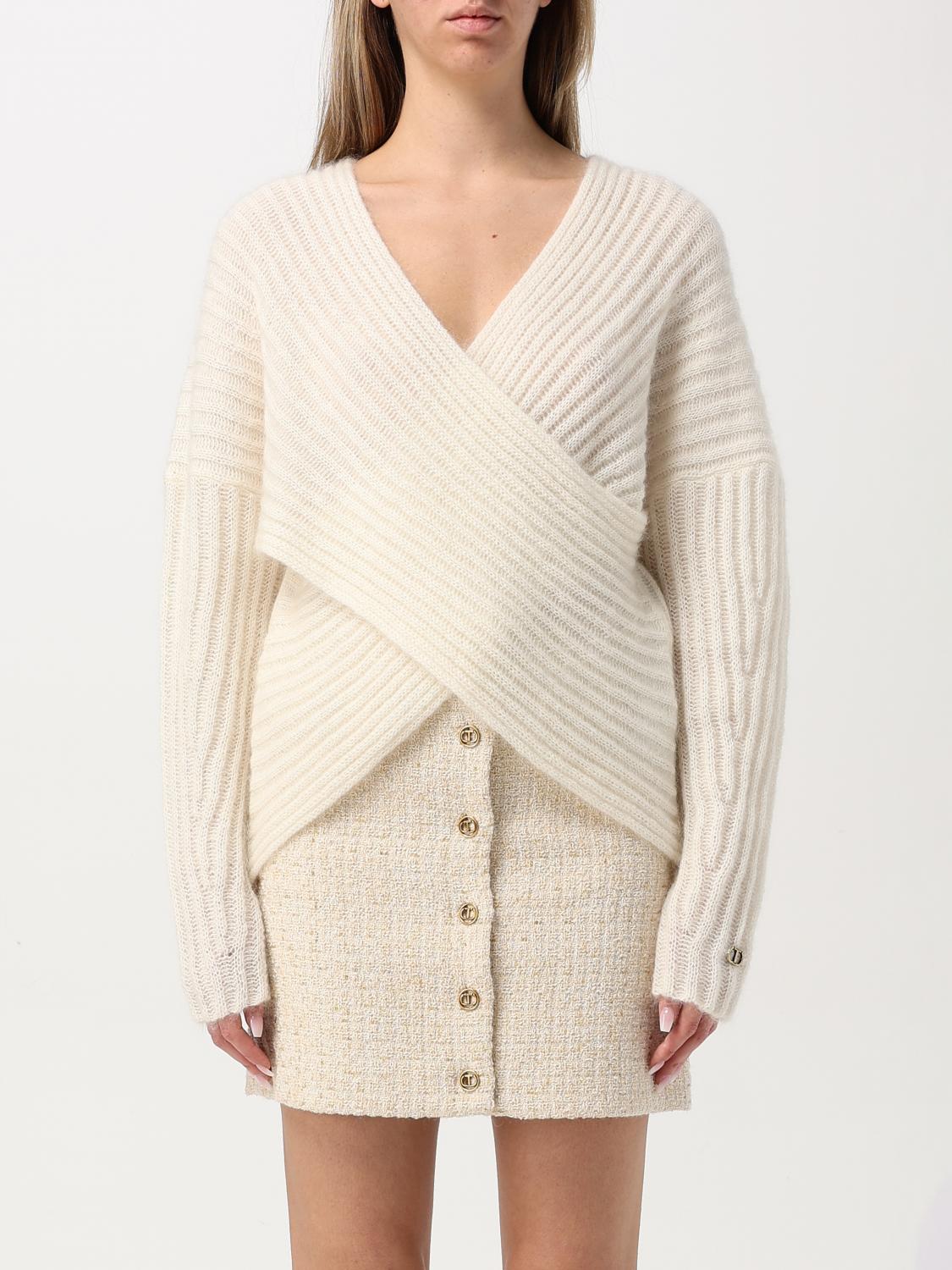 TWINSET MAGLIA: Pullover Twinset in misto lana , Crema - Img 1