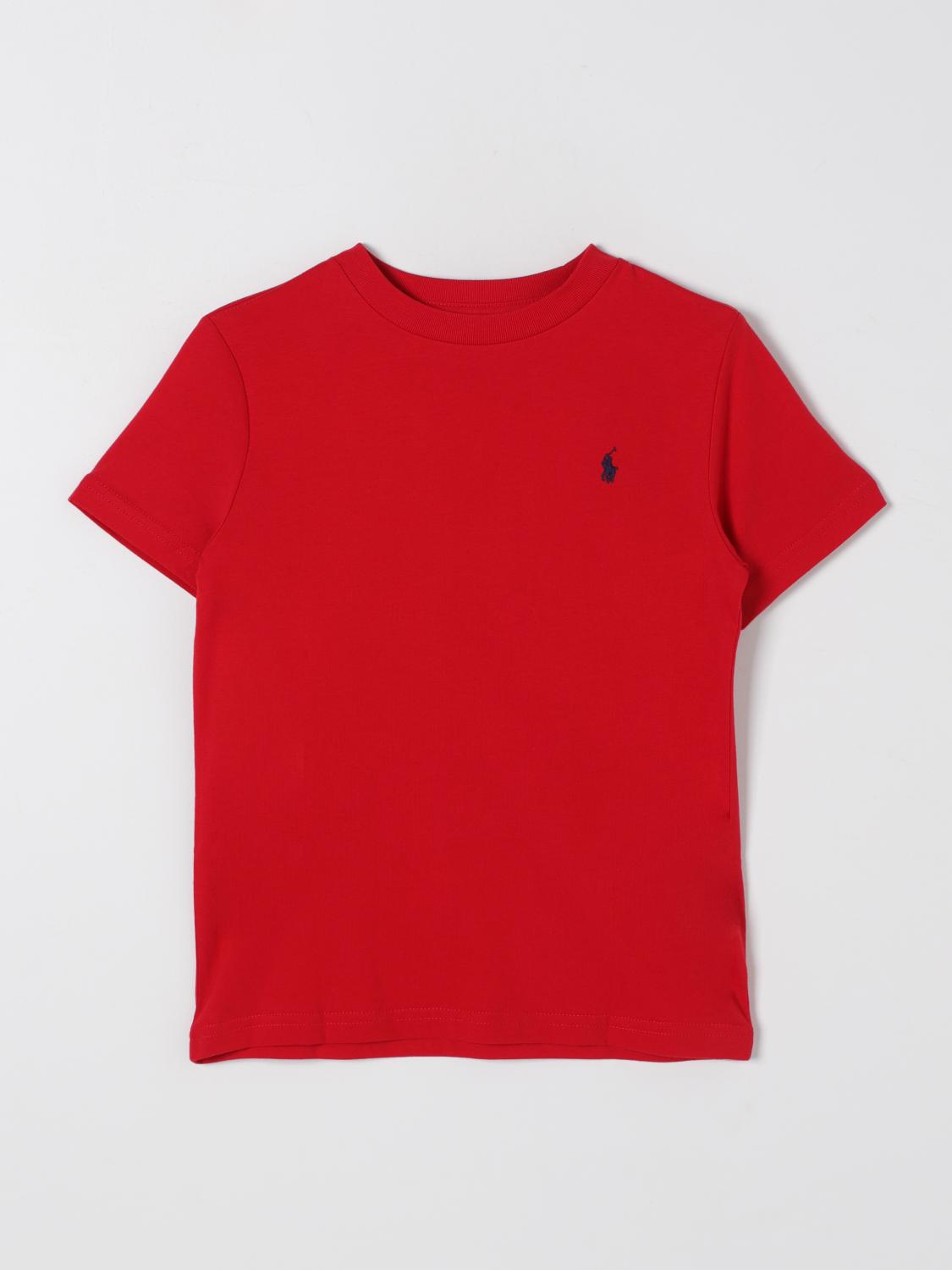 POLO RALPH LAUREN T-SHIRT: T-shirt kids Polo Ralph Lauren, Red - Img 1