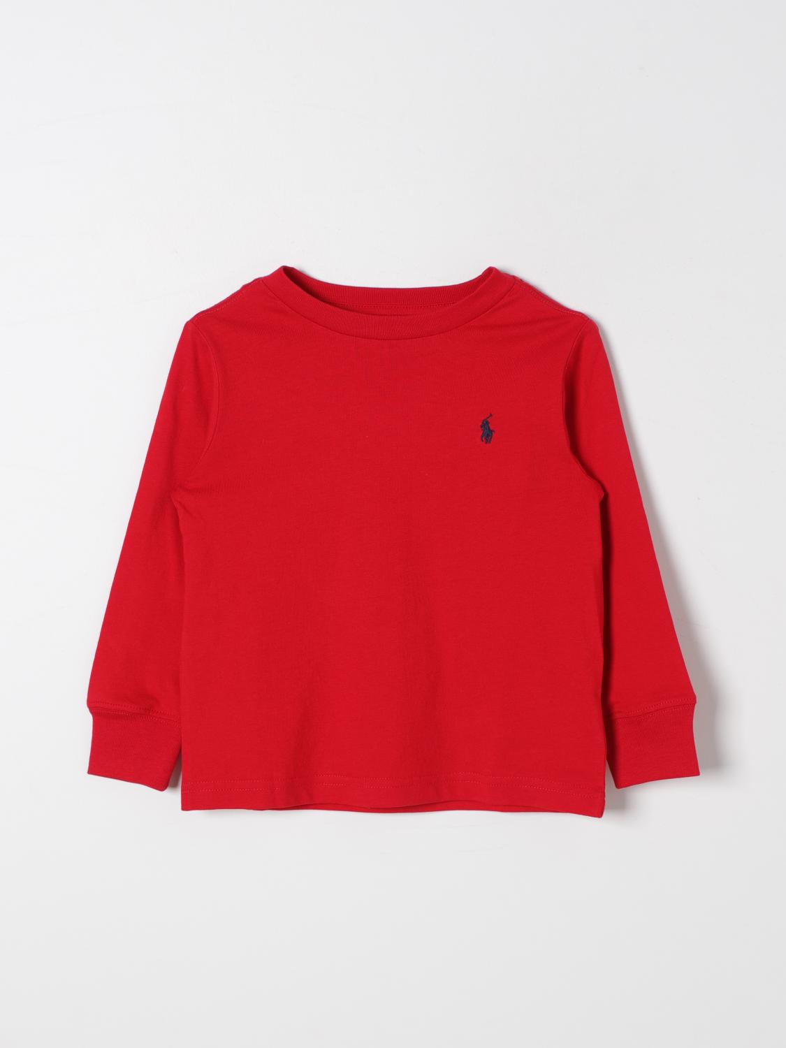 POLO RALPH LAUREN T-SHIRT: T-shirt kids Polo Ralph Lauren, Red - Img 1