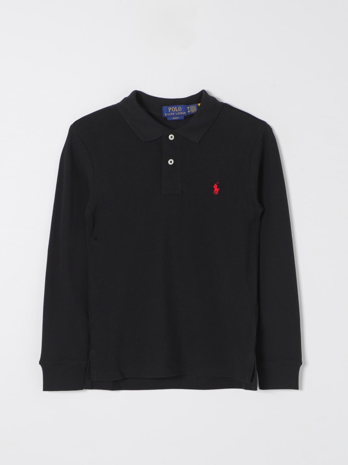 POLO RALPH LAUREN POLO SHIRT: Polo shirt kids Polo Ralph Lauren, Black - Img 1