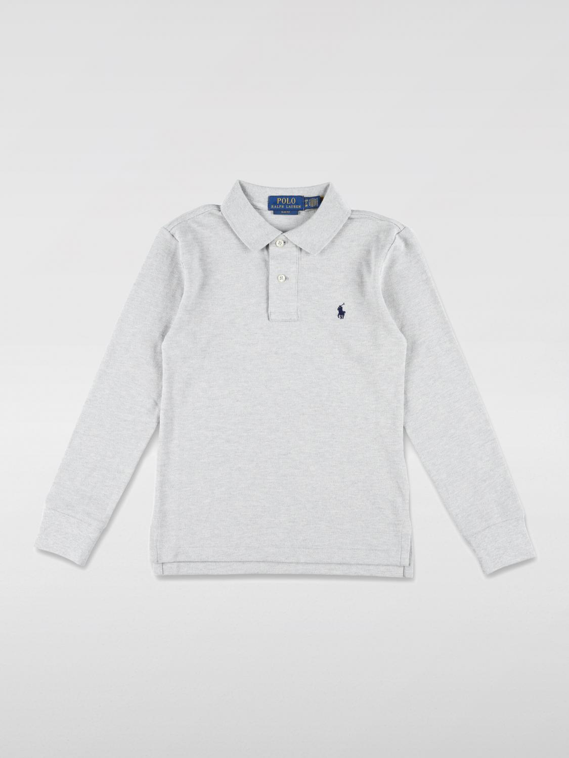 POLO RALPH LAUREN POLO SHIRT: Polo shirt kids Polo Ralph Lauren, Grey - Img 1