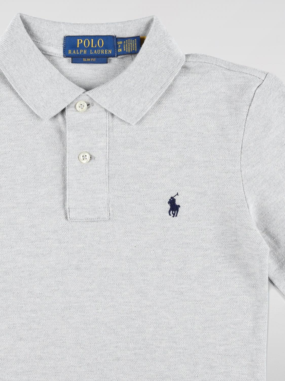 POLO RALPH LAUREN POLO SHIRT: Polo shirt kids Polo Ralph Lauren, Grey - Img 3