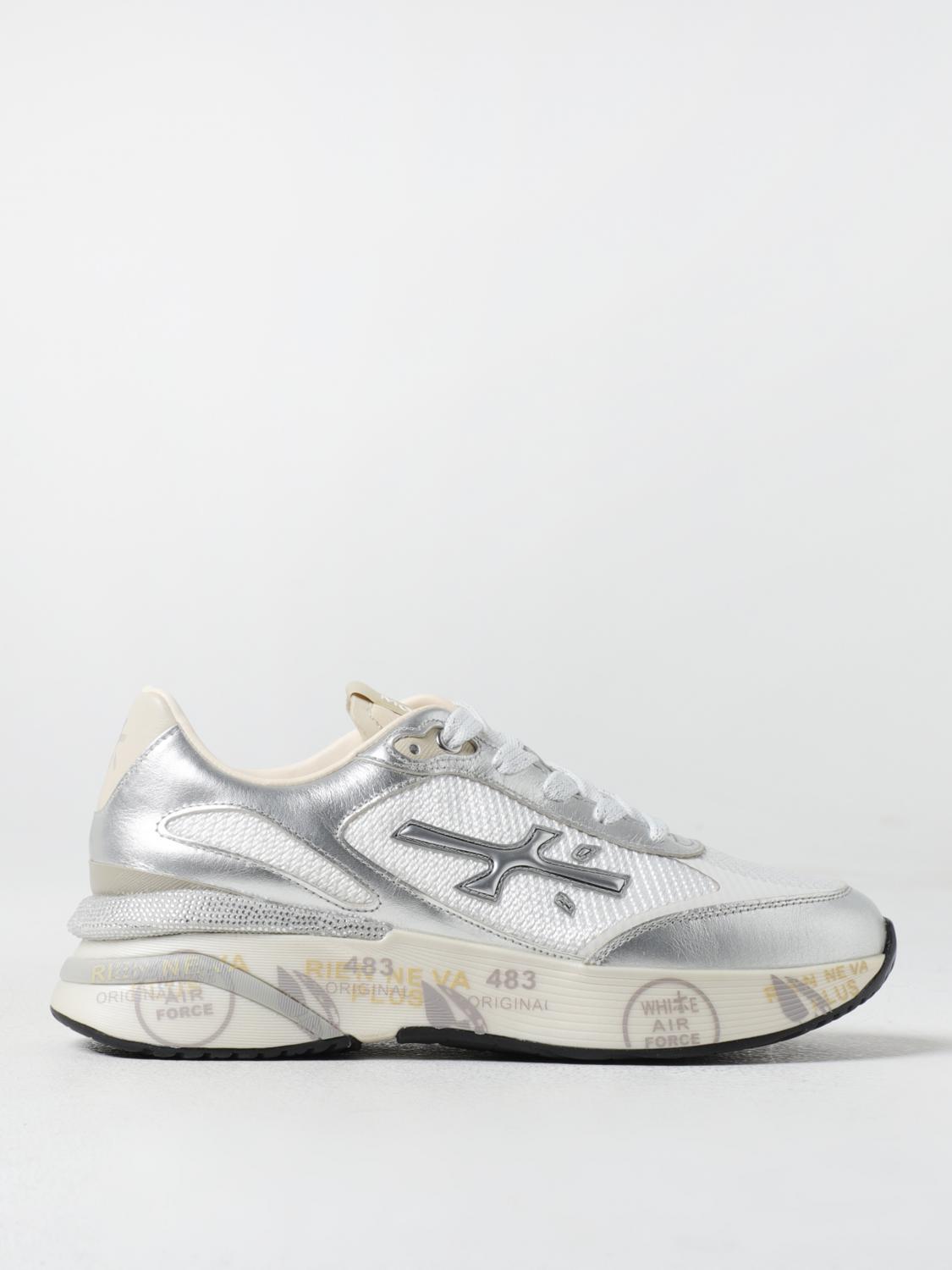 PREMIATA SNEAKERS: Sneakers Moerund Premiata in pelle e nylon , Argento - Img 1