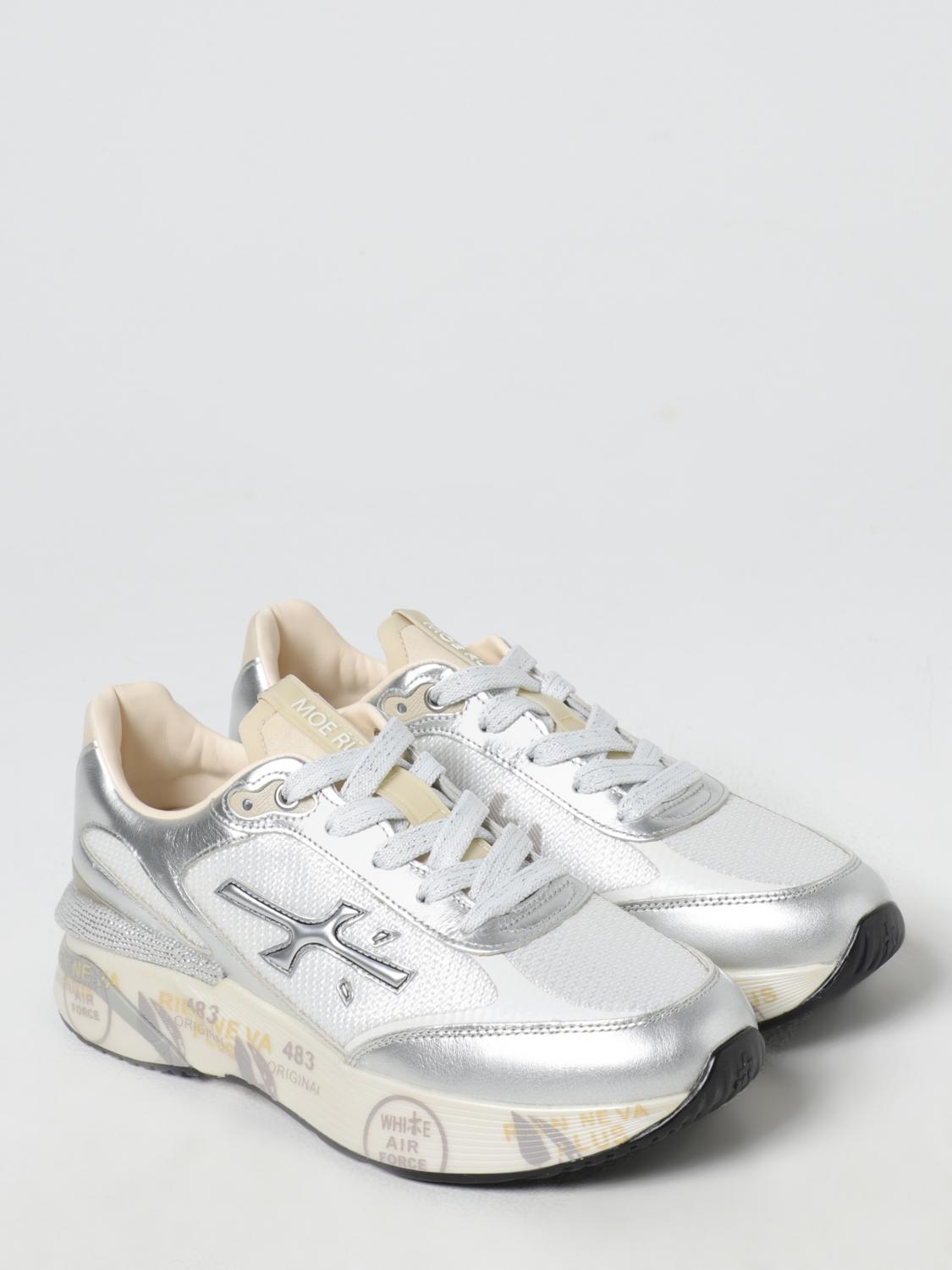 PREMIATA SNEAKERS: Sneakers Moerund Premiata in pelle e nylon , Argento - Img 2