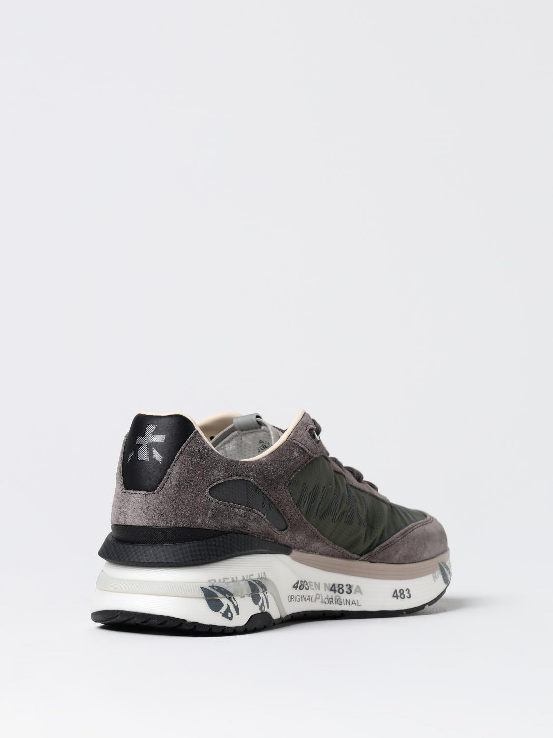 PREMIATA SNEAKERS: Sneakers Moe Run Premiata in camoscio e nylon , Militare - Img 3