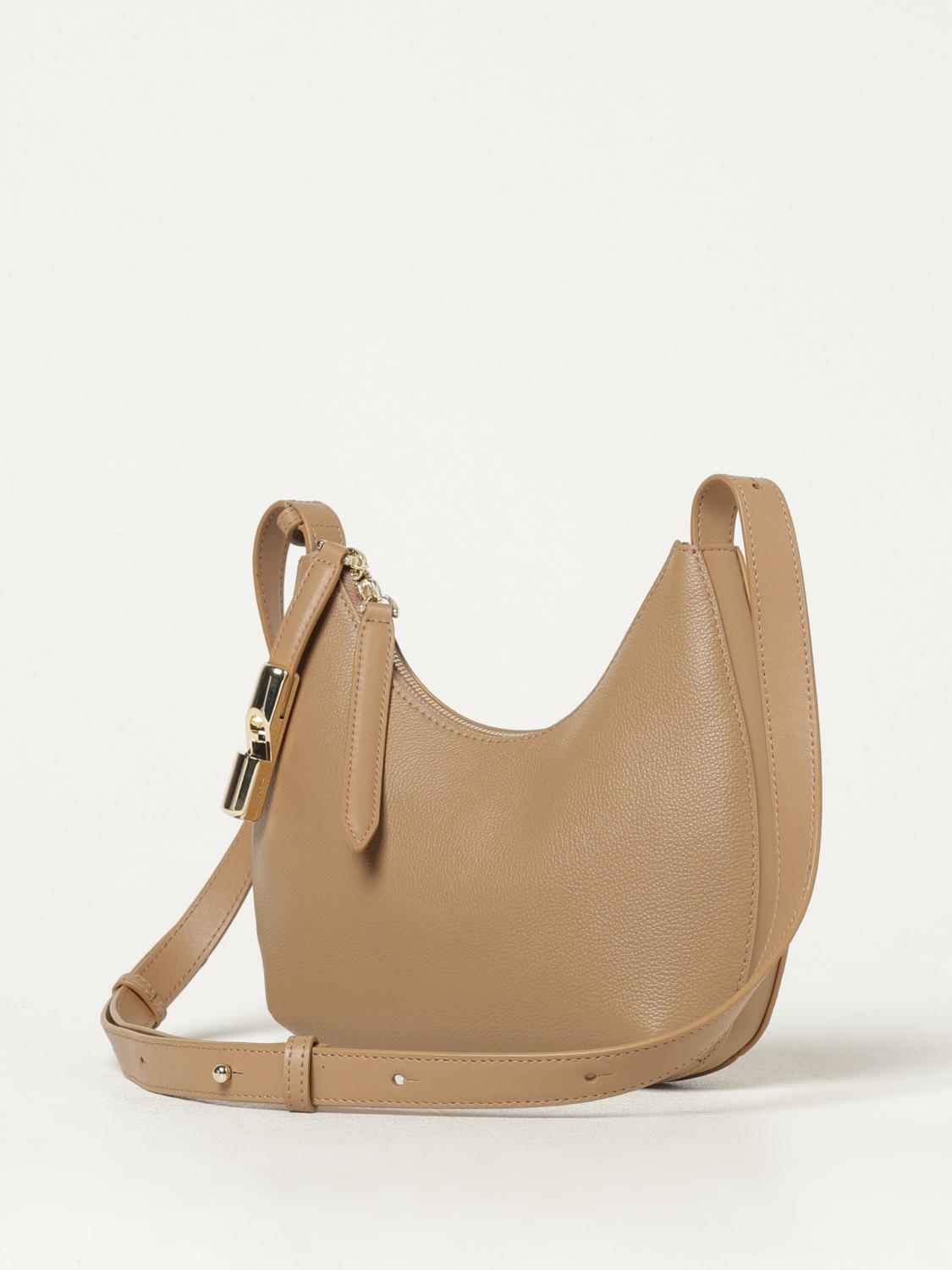 FURLA BORSA MINI: Borsa Goccia Furla in pelle a grana , Beige - Img 3