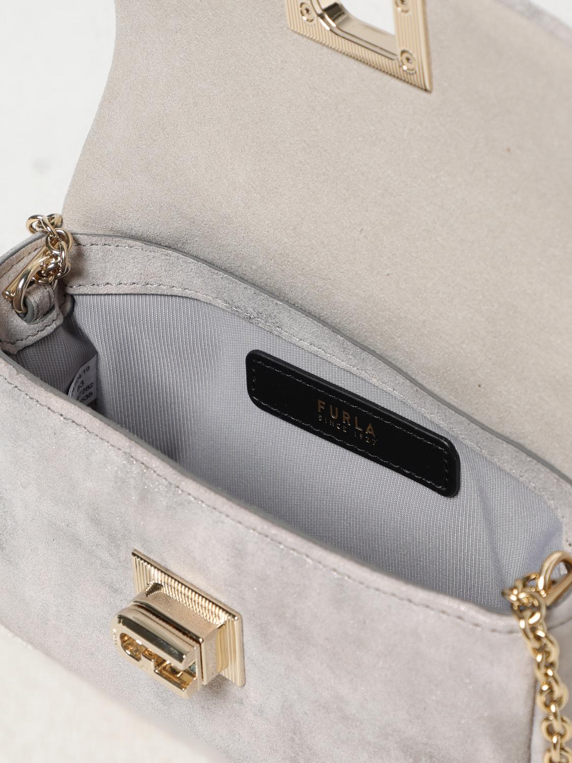 FURLA UMHÄNGETASCHE: Schultertasche damen Furla, Silber - Img 3