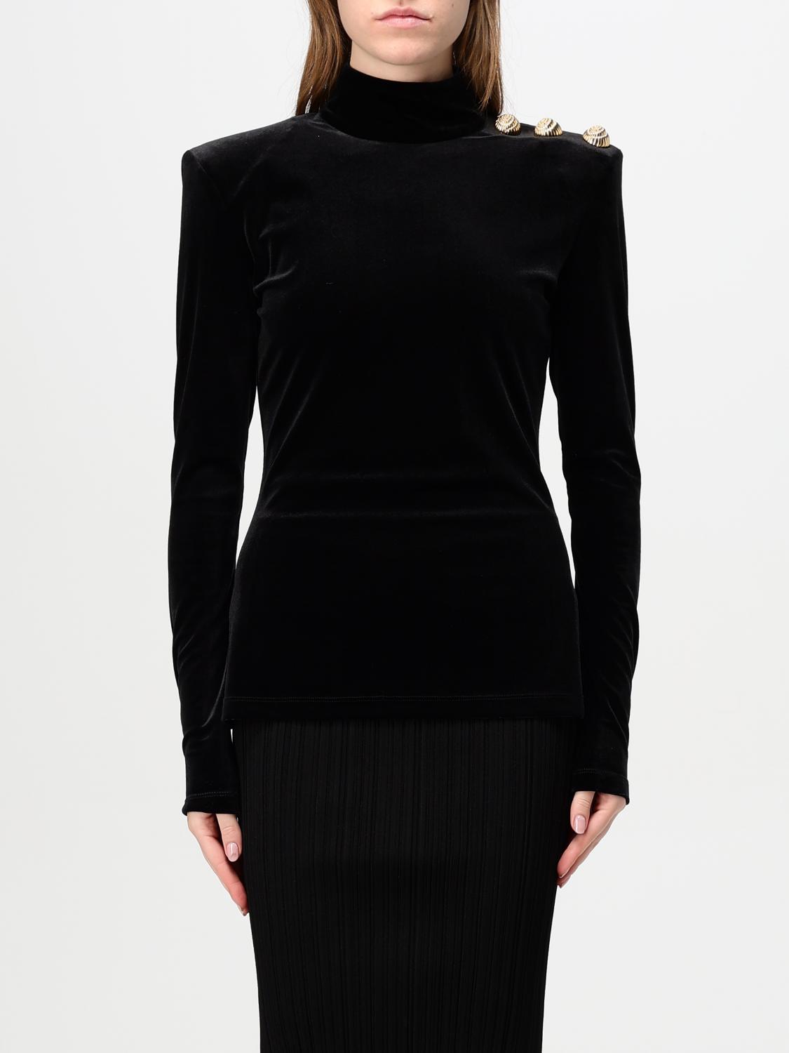 BALMAIN TOP: Top woman Balmain, Black - Img 1