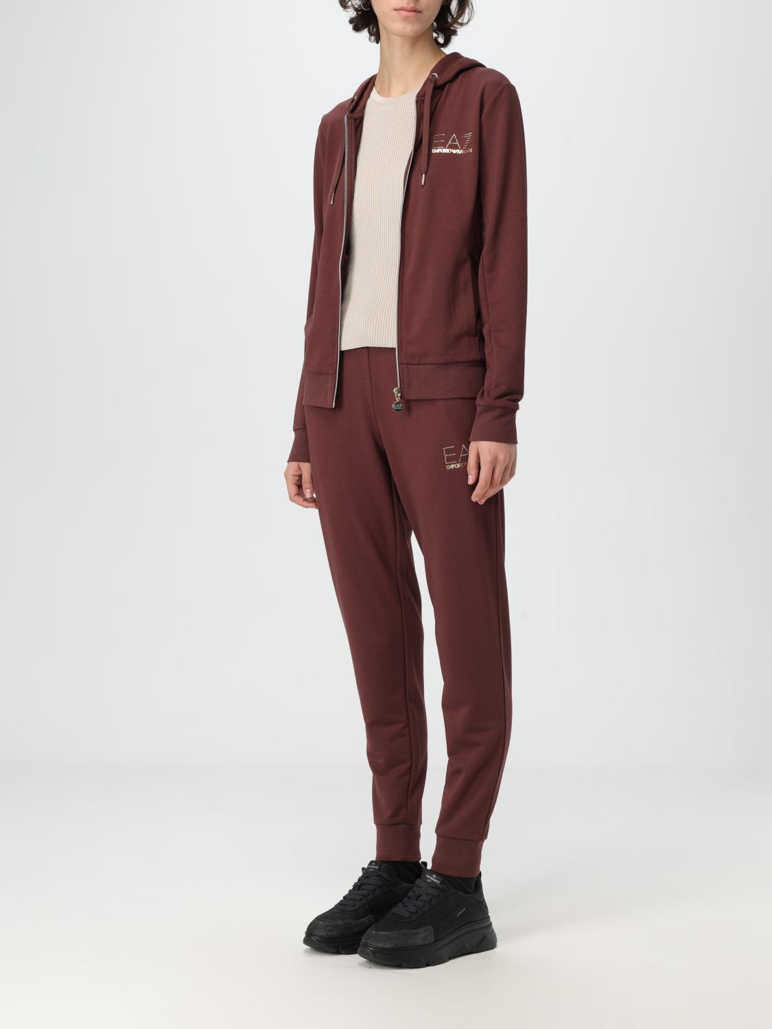 EA7 JUMPSUIT: Jumpsuit damen Ea7, Burgunderrot - Img 4