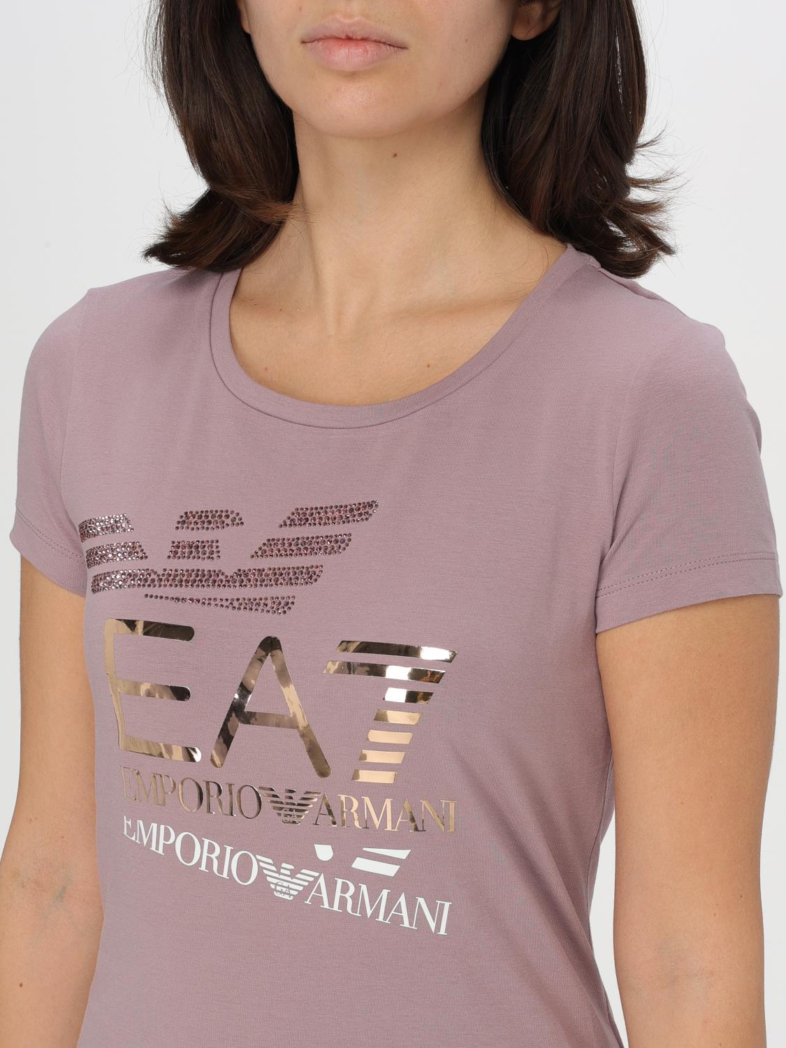 EA7 T-SHIRT: T-shirt woman Ea7, Pink - Img 3