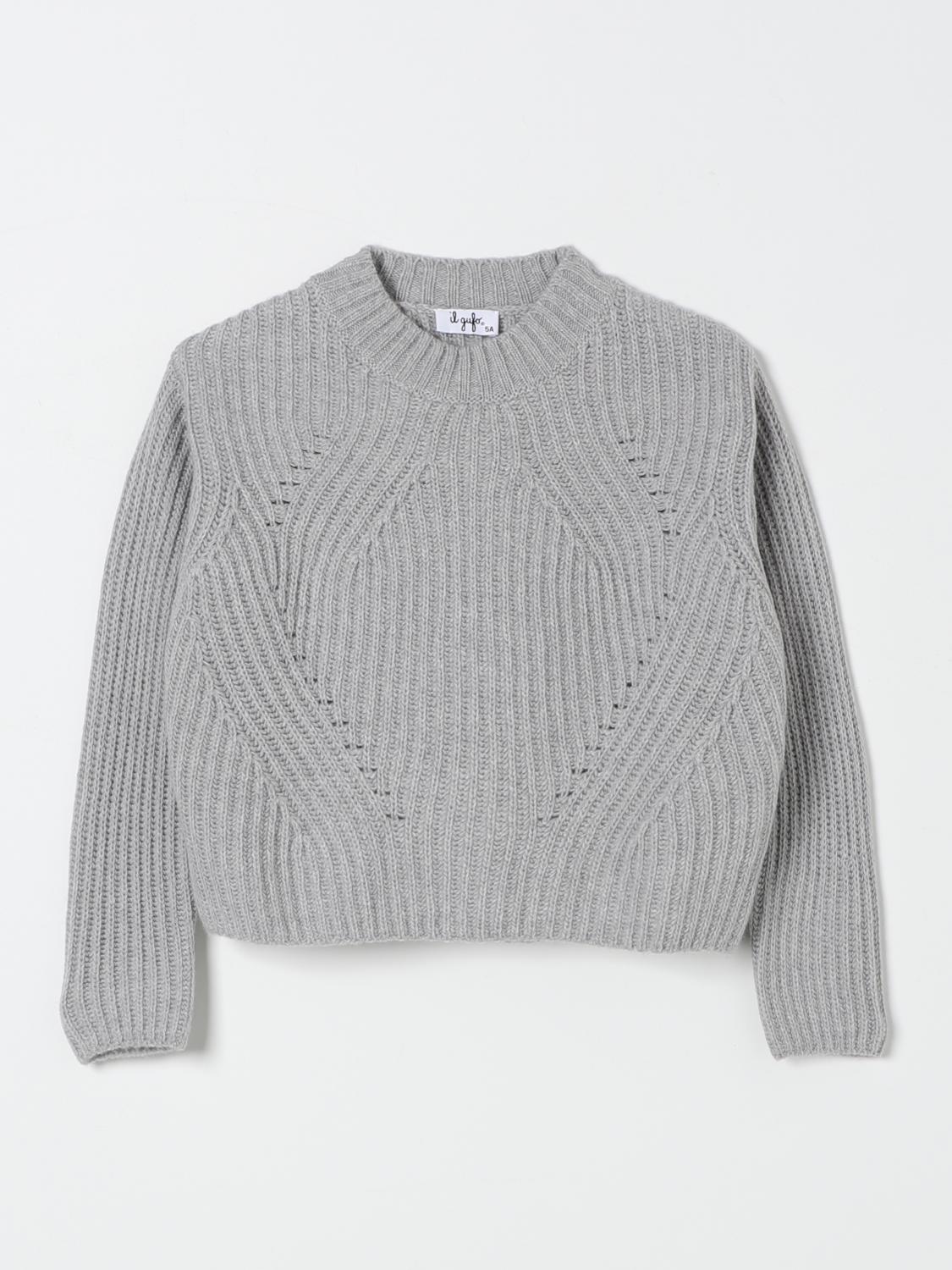 IL GUFO MAGLIA: Pullover Il Gufo in lana vergine , Grigio - Img 1