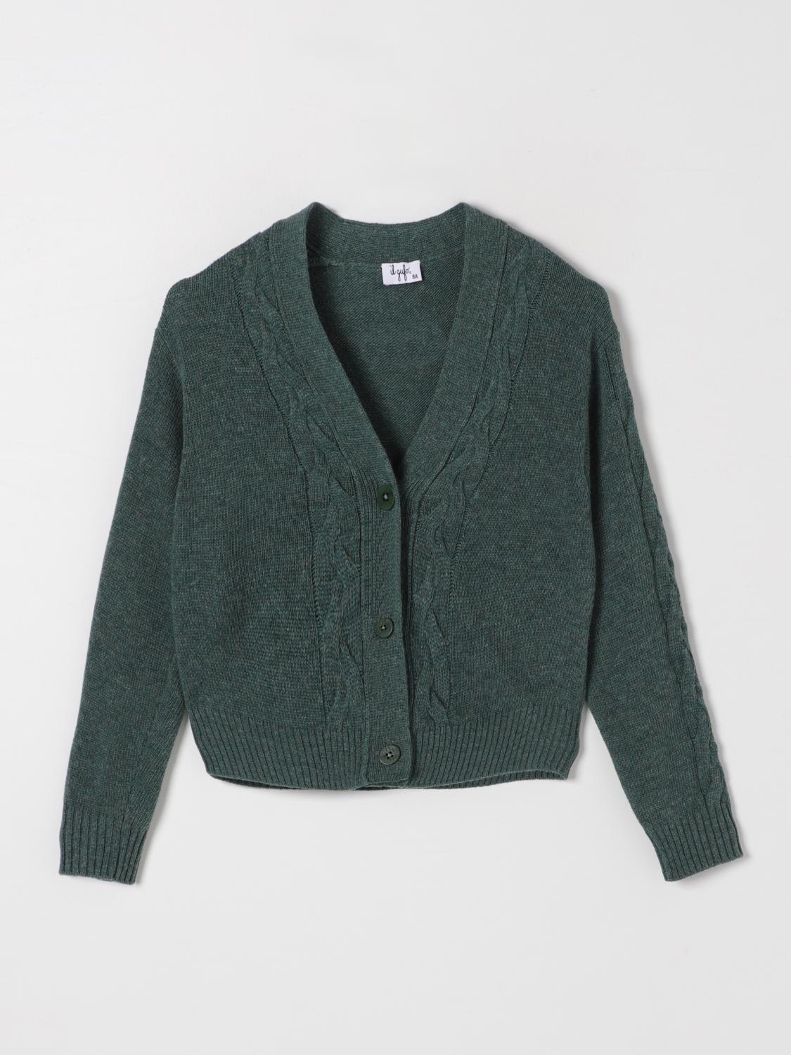 IL GUFO SWEATER: Sweater kids Il Gufo, Green - Img 1