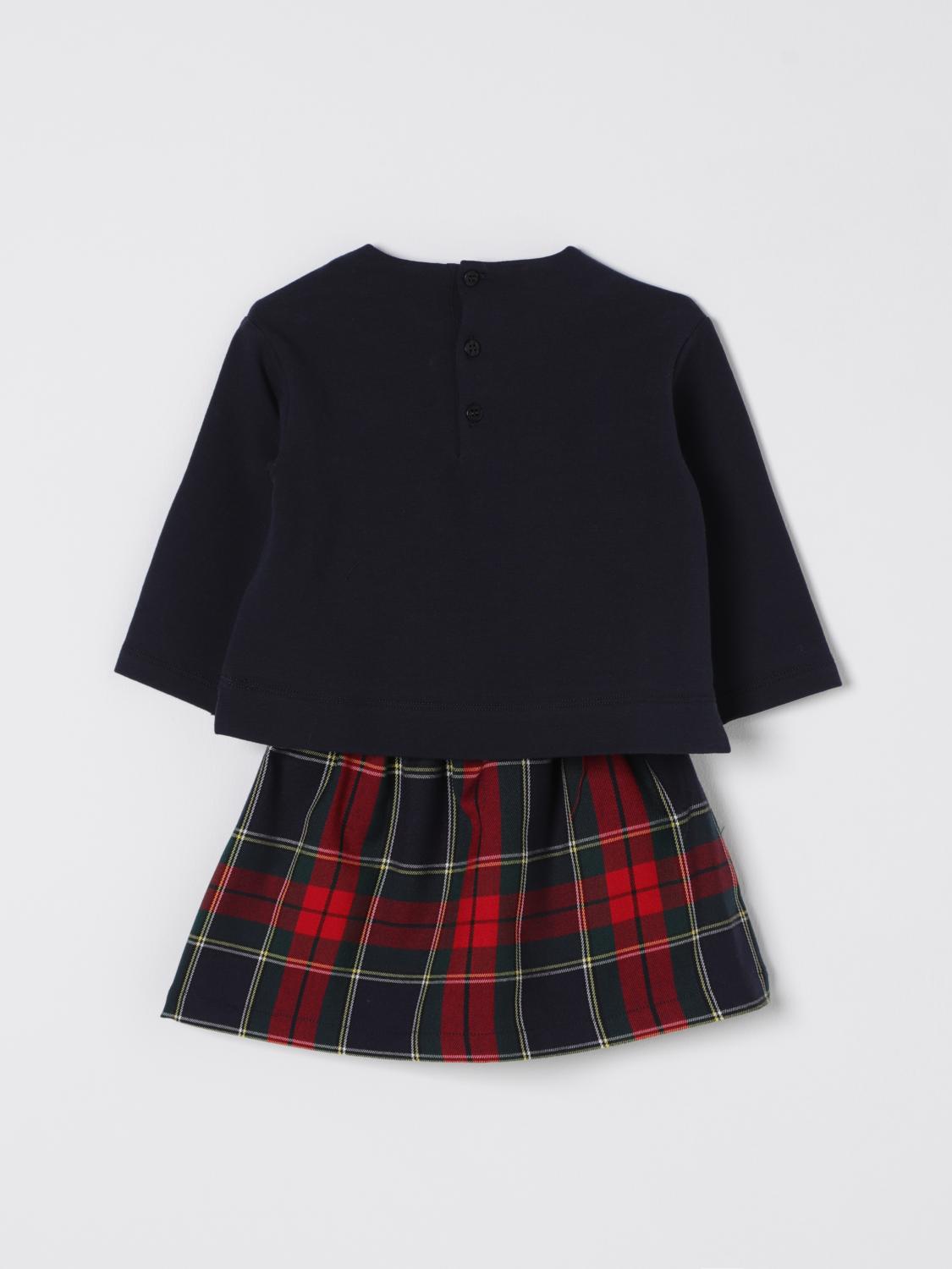 IL GUFO COMPLETO: Coordinato in cotone tartan Il Gufo, Blue - Img 2