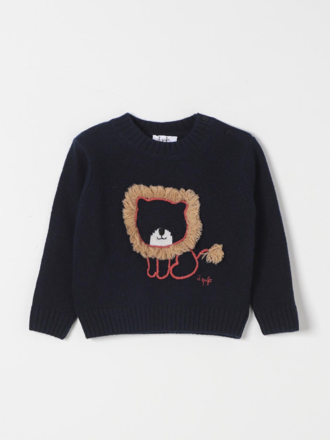 IL GUFO SWEATER: Sweater kids Il Gufo, Blue - Img 1